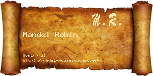 Mandel Robin névjegykártya